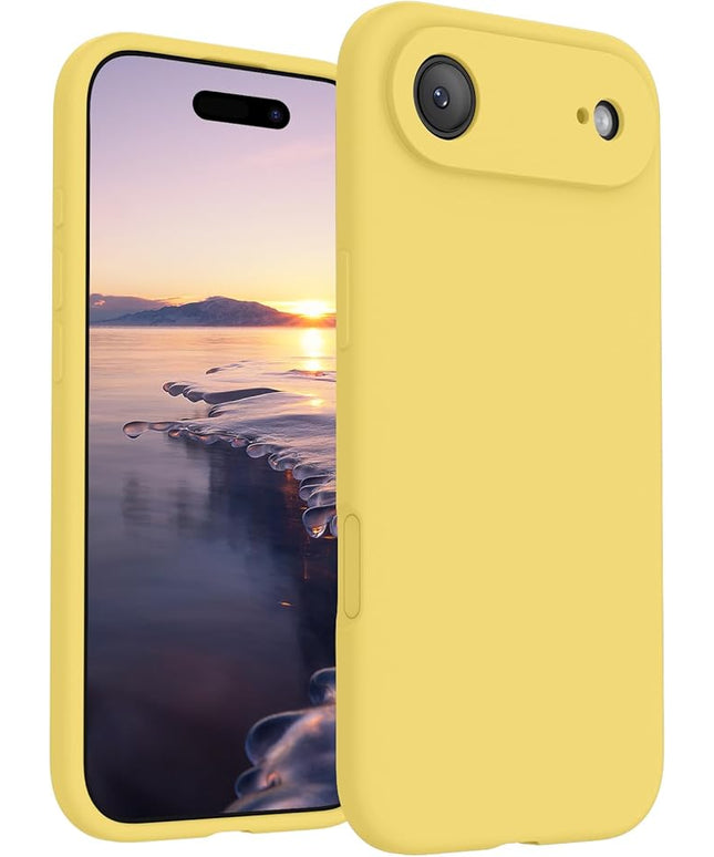 FireNova Magnetic for iPhone Air Case, Compatible with MagSafe, [Integrated Silicone Camera Control Button] [Camera Protection] Microfiber Lining Phone Case for iPhone 17 Air, 6.5", Yellow