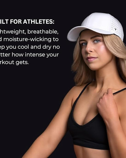 PHNX FIT Performance Snapback Hat for Men & Women - Water Resistant & Sweat Wicking, Lightweight Workout Cap | Running | Golf