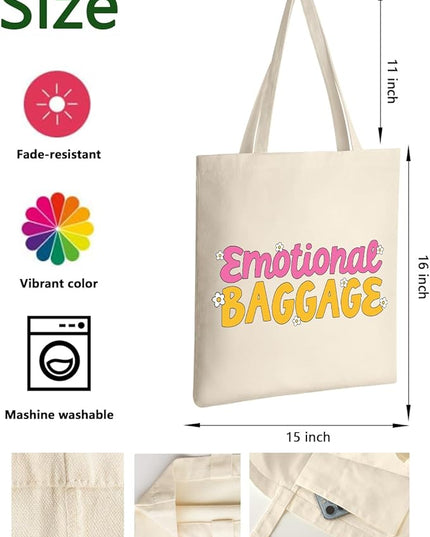 AUSVKAI Canvas Tote Bag Aesthetic for Women, Cute Cloth Cotton Bags for College Shopping Beach Grocery and Trendy Gifts