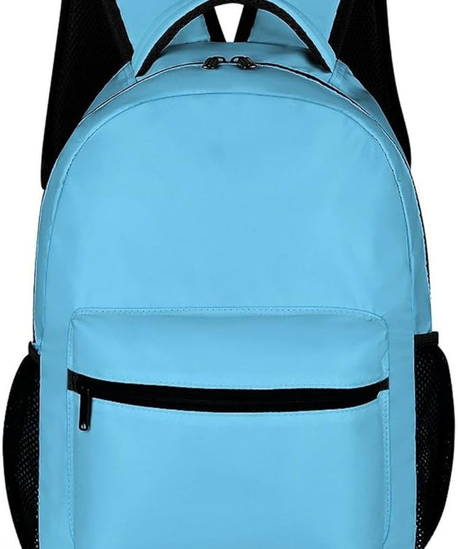 Fashion Sky Blue Backpack Lightweight Large Capacity Laptop Daybag for Travel Work