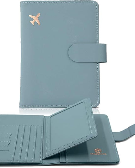 Melsbrinna Rfid Passport Holder for Travel women/Men, Cute Passport Wallet Rfid Blocking Card Slots, Rfid Passport Cover/CaseTravel Wallet, Passport Book Holder (1, Green2)