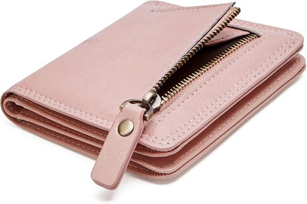 TFKGS Slim Wallet for Women rfid wallet women Small wallets woman Thin Credit Card Holder for womens wallet Vegan Leather Bifold Compact Pocket Ladies Mini Purse Blocking Pink