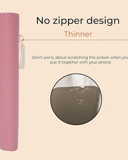 Bveyzi Ultra Slim Small RFID Wallet for Women, Leather Tiny Thin Bifold Pocket Ladies Wallet