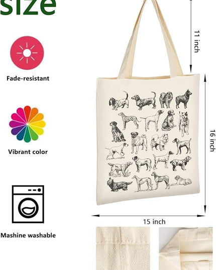 AUSVKAI Canvas Tote Bag Aesthetic for Women, Cute Reusable Cloth Cotton Bags for Shopping Beach Grocery