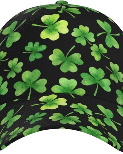 St. Patrick's Day Baseball Cap, Irish Green Clover Trucker Hat for Men Women, Fashion Adjustable Sun Visor Dad Hat