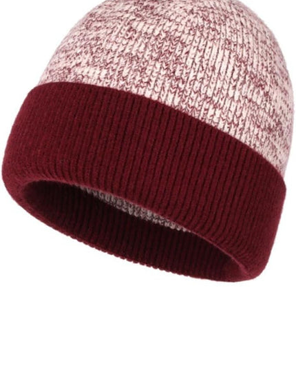 Stylish Wool Knit Short Cuff Fisherman Beanie for Men and Women Patchwork Color Unisex Cap Warm Winter Christmas Hat