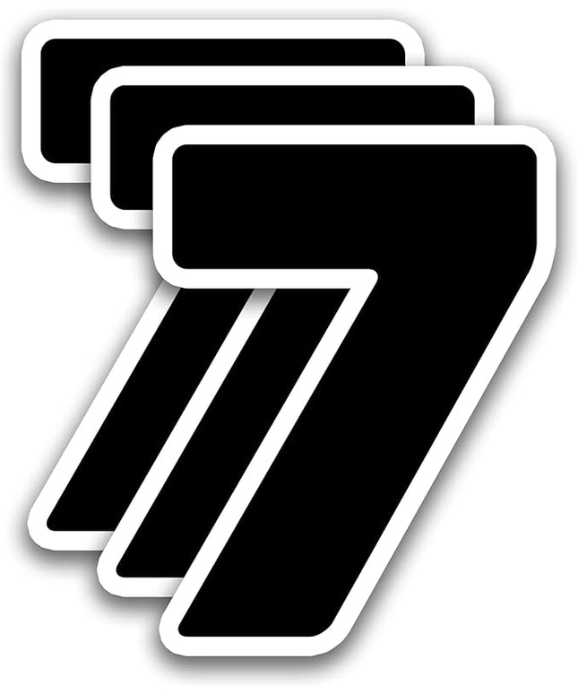 (3Pcs) Number 7 Matching 67 Meme Stickers Funny Six Seven 6 7 Meme Vinyl Decals Waterproof for Laptop, Water Bottle, Phone Case, Tumbler, Helmet, Scrapbooking, 3" x 2.3"