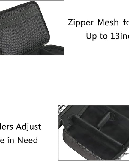 MATEIN Cable Organizer Bag, Large Travel Storage Bag Sturdy Tool Case with Handle for Phone Cord Electronics Accessories, Carrying Case for Tablet (Up to 12.9inch), Powerbank, Hard Drive, Black