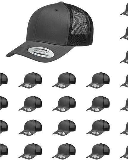 Yupoong Classic Premium Mesh 6 Panel Retro Trucker Cap | Mid Profile Snapback | OSFA | Bulk Pack Available