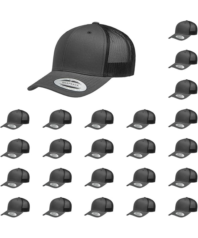 Yupoong Classic Premium Mesh 6 Panel Retro Trucker Cap | Mid Profile Snapback | OSFA | Bulk Pack Available