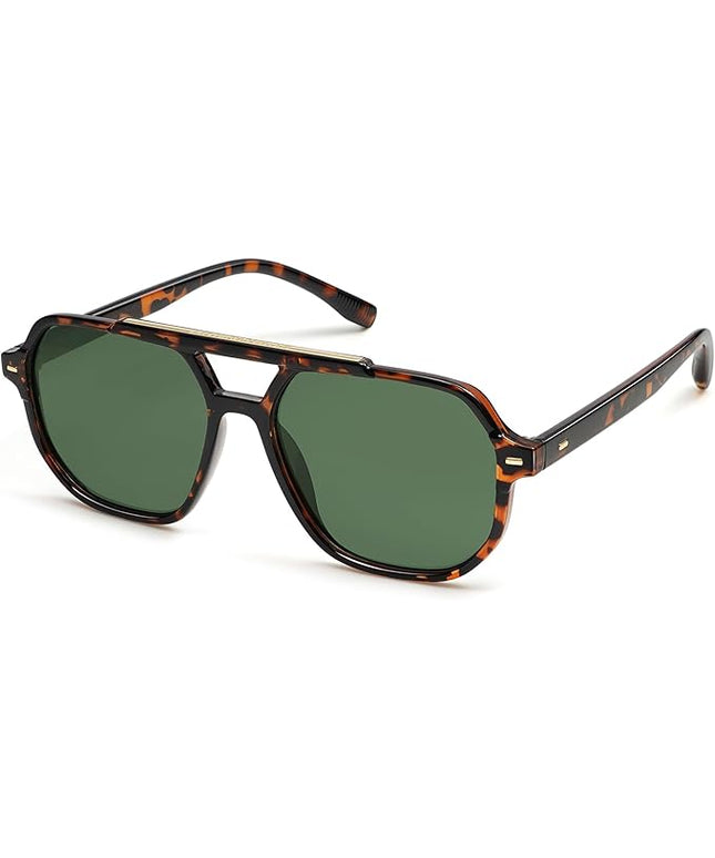 SOJOS Retro Trendy Aviator Polarized Sunglasses Men Women Vintage 70s Square Stylish Frame Sun Glasses SJ2283