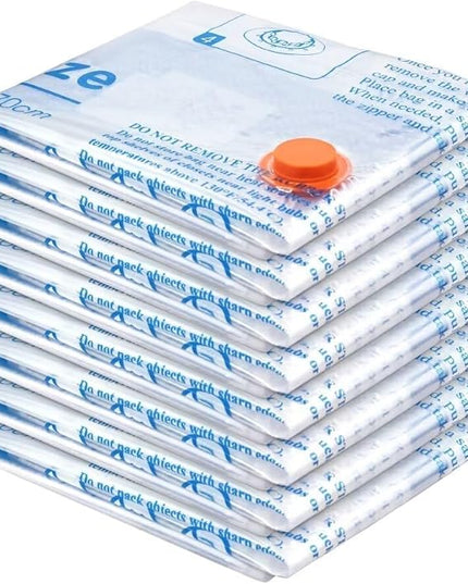 Vacuum Storage Bags 8 Large(31.49"x23.62"), Plastic Packaging Bags,Space Saver Sealer Bags, Airtight Compression Bags for Clothes, Pillows, Comforters, Blankets, Bedding