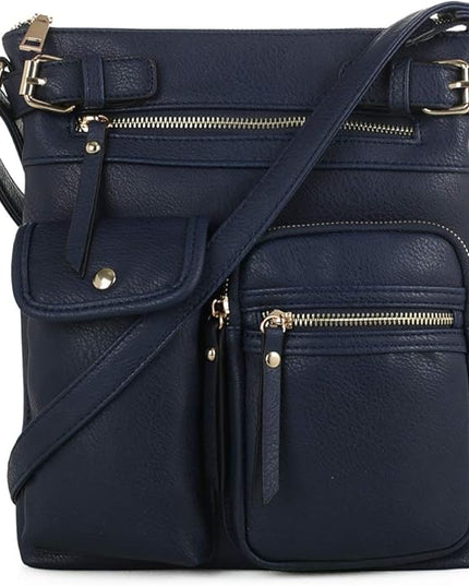 SG SUGU Katie Lightweight Medium Crossbody Bag Shoulder Bag with Multi Pocket for Women
