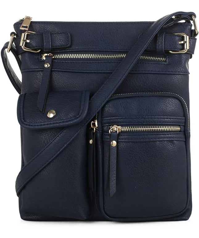 SG SUGU Katie Lightweight Medium Crossbody Bag Shoulder Bag with Multi Pocket for Women