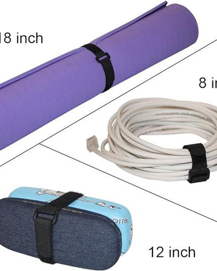 [16 Pack] 1 x 12" Hook and Loop Reusable Fastening Nylon Cable Straps, Durable Functional Ties Organizer Fastener to Keep Your Places Tidy