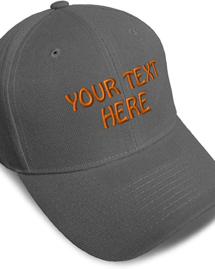 Baseball Cap Custom Personalized Text Dad Hats for Men & Women Strap Closure