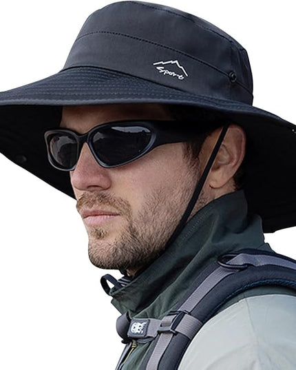 Cooling Sun Hat for Men Women,Wide Brim Bucket Hat Foldable Boonie Hat for Fishing Hiking Garden Safari Beach