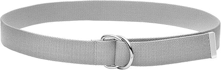 Falari Canvas Web Belt Metal Double D Ring Buckle for Men Women Casual Cloth Military Style Belt 1 1/2" Wide
