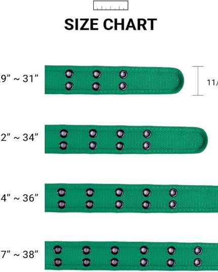 Boxed Gifts Parquet Casual Canvas Belt - Double Hole, Double Grommets for Men & Women