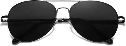 SOJOS Classic Aviator Sunglasses for Women Men Metal Frame Spring Hinges SJ1030
