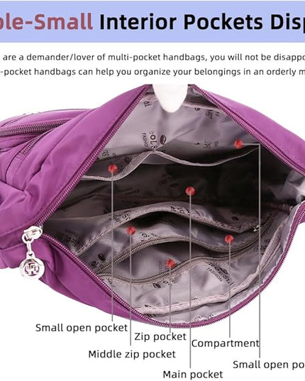 MINTEGRA Women Shoulder Handbag Roomy Multiple Pockets Bag Ladies Crossbody Purse Fashion Tote Top Handle Satchel