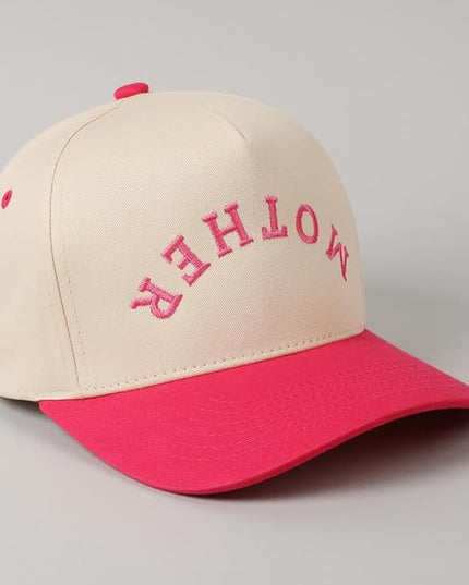 MIRMARU Two-Tone Vintage Canvas Trucker Hats for Men & Women, Adjustable Size Baseball Caps with Trendy Embroidered Design