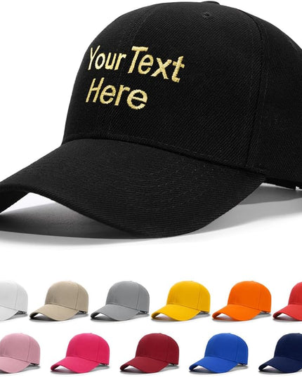 Custom4U Custom Hat Baseball Cap Adjustable Embroidered Mom Dad Hat for Men Women Gifts for New Parents Personalized Text S/L
