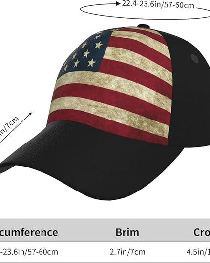 Cute Flag Baseball Cap Hats for Women Men Trucker Hat Patriotic Adjustable Snapback Ball Cap Hat