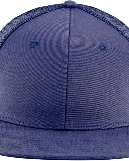 Flat Bill Snapback Mesh Hats | Fits OSFM & XXL Big Head | Blank Solid Color Adjustable Trucker Hat for Men