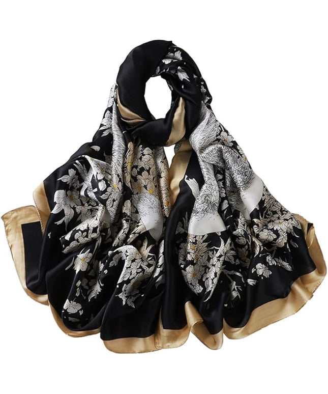 Fashion Scarves Scarf 100% Silk Feeling Scarf Silk Like Scarves Long Lightweight Sunscreen Shawls for Women
