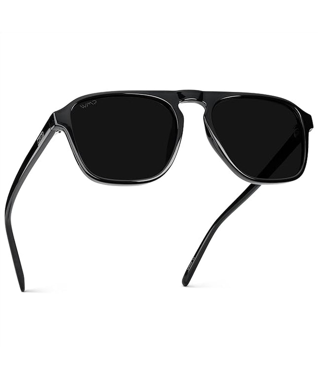 WearMe Pro Polarized Modern Aviator One-Bridge Square Mens Sunglasses
