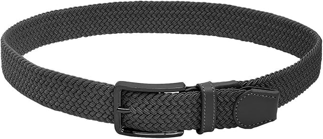 Falari Men Women Multicolored Elastic Stretch Braided Belt Canvas Fabric Woven No Holes Belt