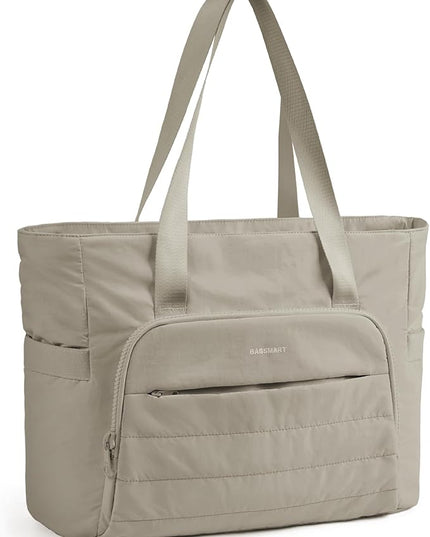 BAGSMART Tote Bag for Women, Tote Bag with Zipper Work Tote with Compartments Nurse Shoulder Hanbag for Travel, Gym