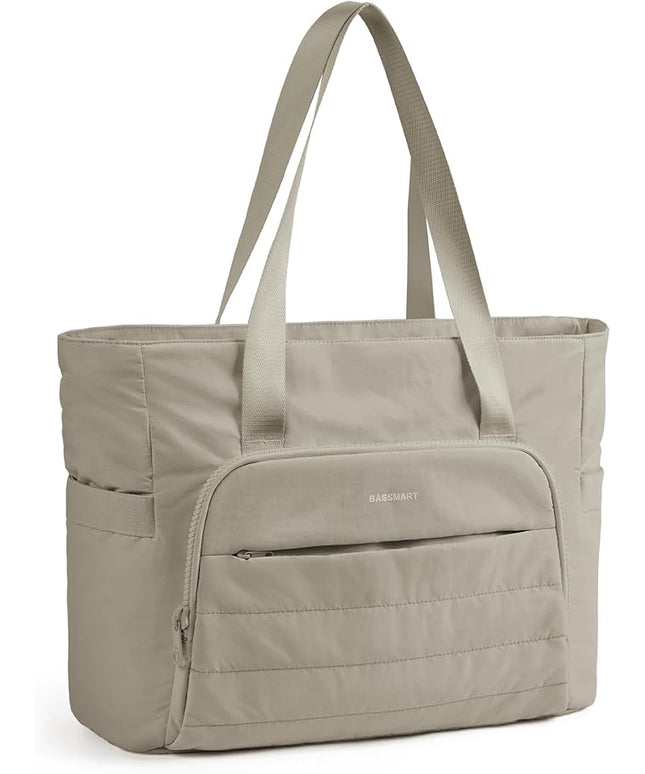 BAGSMART Tote Bag for Women, Tote Bag with Zipper Work Tote with Compartments Nurse Shoulder Hanbag for Travel, Gym