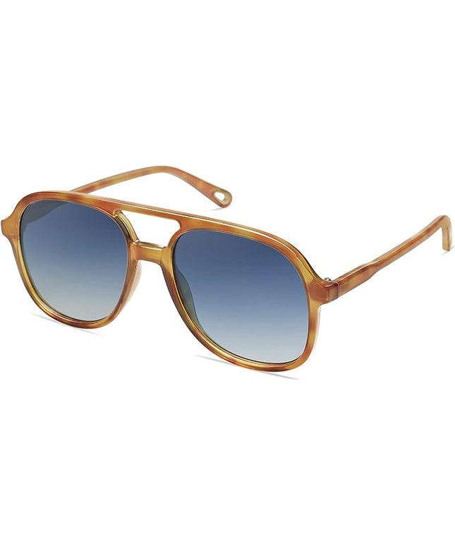 SOJOS Retro Polarized Aviator Sunglasses Womens Mens Classic 70s 80s Vintage Trendy Square Aviators SJ2174
