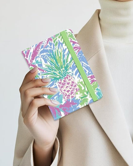 Vegan Leather Passport Holder Cover Tropical Plants Cute Travel Wallet Passport Case with Credit Card Slots for Women Men Travelling Essentials for Flying