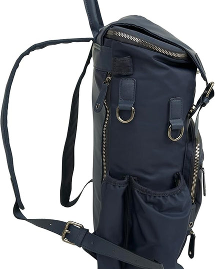 Grand Prix Deluxe Equestrian Backpack, Water-Repellent Riding Gear Bag with Boot Compartment and Multiple Pockets, Navy