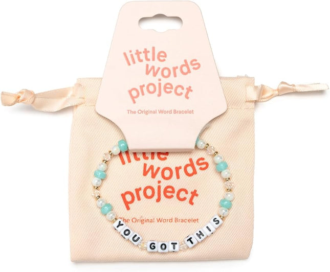 Little Words Project Mother's Day Gifts, The Original Word Bracelet, Made with Colorful Beads and Plated Brass Hardware, Handcrafted Design & Positive Message