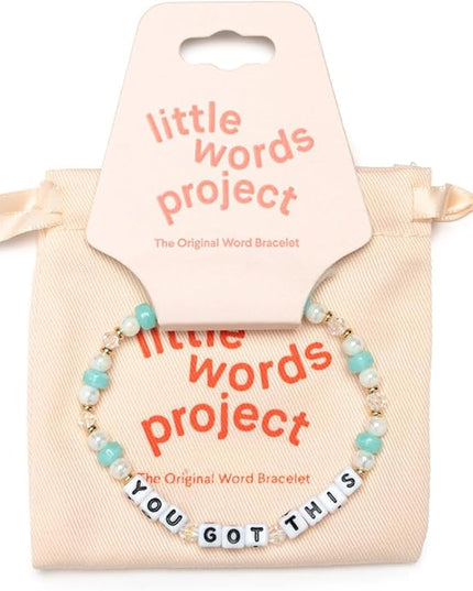Little Words Project Mother's Day Gifts, The Original Word Bracelet, Made with Colorful Beads and Plated Brass Hardware, Handcrafted Design & Positive Message