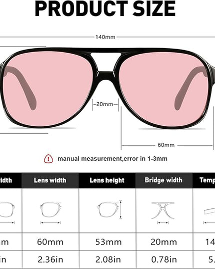 YDAOWKN Retro Aviator Sunglasses for Women Mens Large Frame Classic Vintage 70s Sun Glasses Aviators
