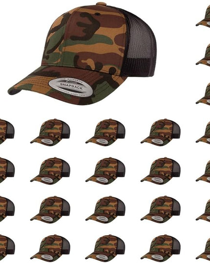 Yupoong Classic Premium Mesh 6 Panel Retro Trucker Cap | Mid Profile Snapback | OSFA | Bulk Pack Available