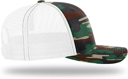 Richardson 112 Trucker Hat - Premium Adjustable Snapback Hat - Structured Six Panel Richardson Blank Caps
