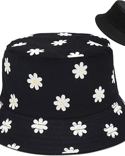 Malaxlx Unisex Bucket Hat Beach Sun Hat Aesthetic Fishing Hat for Men Women Teens, Reversible Double-Side-Wear
