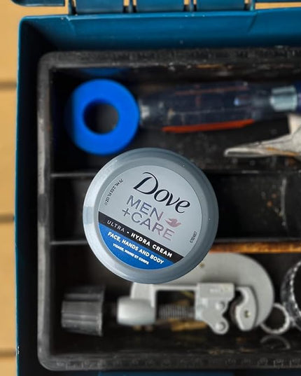 Dove Men+Care Ultra Hydra Cream Lotion, 3-In-1 Advanced Skin Care for Men, Face Cream, Hand & Body Lotion for Dry Skin, 2.53 Fl Oz (Pack of 12)