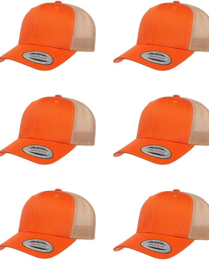 Yupoong Classic Premium Mesh 6 Panel Retro Trucker Cap | Mid Profile Snapback | OSFA | Bulk Pack Available