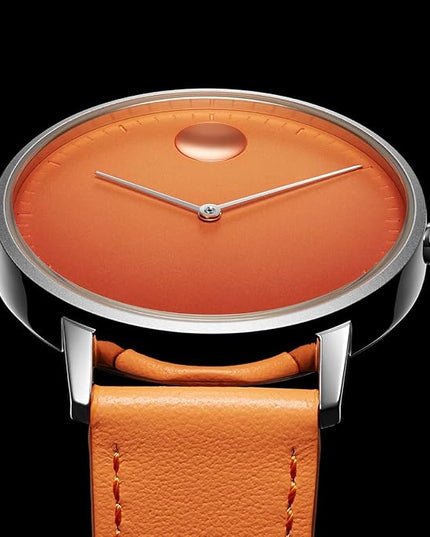 Movado Face Men's Luxury Quartz Watch - Swiss Movement - Water Resistance 30 Meters (3ATM) - Elegant Timepiece - Gift for Him - 41mm