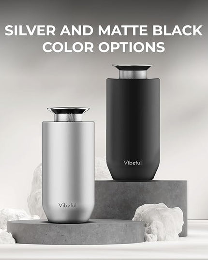Go Waterless Fragrance Oil Diffuser, Portable Cold Air Scent Machine for Home Office & Car, Cordless Rechargeable Aviation Aluminum Aromatherapy Diffuser with 3 Intensity Levels (Black)