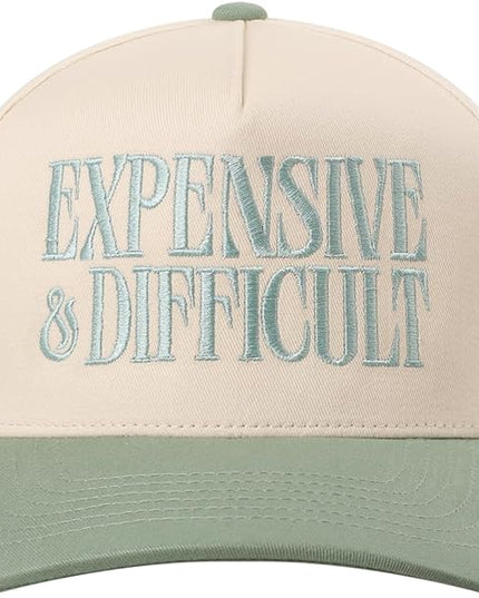 MIRMARU Two-Tone Vintage Canvas Trucker Hats for Men & Women, Adjustable Size Baseball Caps with Trendy Embroidered Design