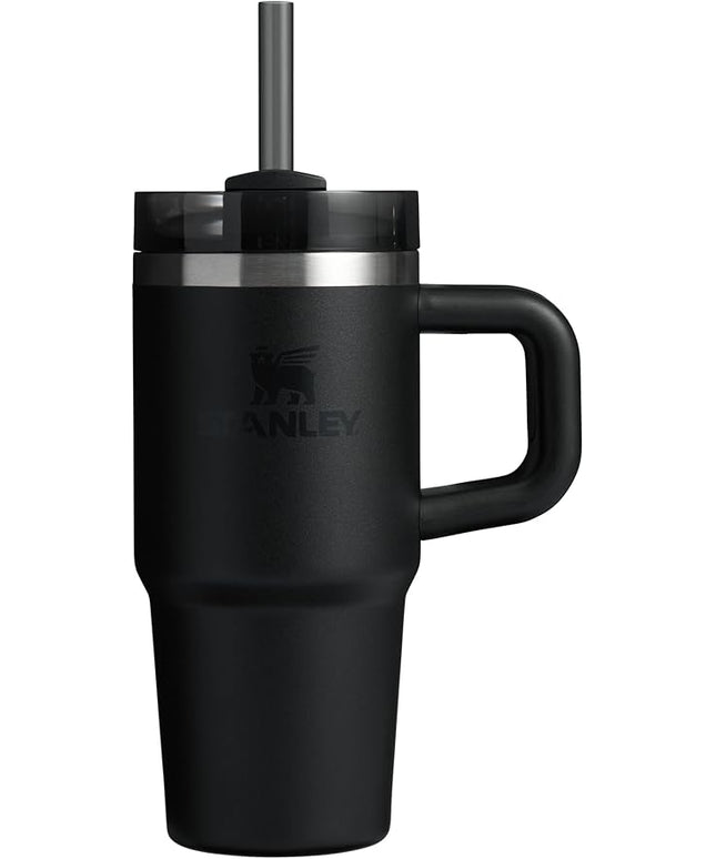 STANLEY Quencher H2.0 Tumbler with Handle and Straw 14 oz | Flowstate 3-Position Lid | Cup Holder Compatible for Travel | Insulated Stainless Steel Cup | BPA-Free | Black 2.0