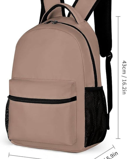 Fashion Mocha Mousse Backpack Lightweight Large Capacity Laptop Daybag for Travel Work
